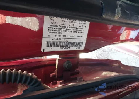 2005 Volvo S60 2.5T Awd from USA, damaged, VIN YV1RH592252454919